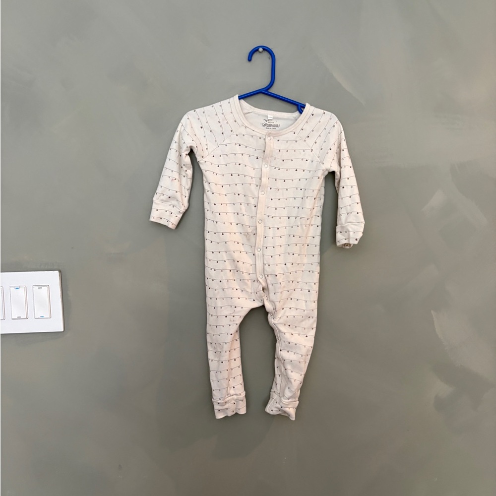 Rylee + Cru Cream Patterned Kids Footie